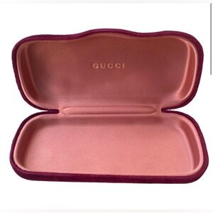 Gucci Burgundy Velvet Eyewear Case